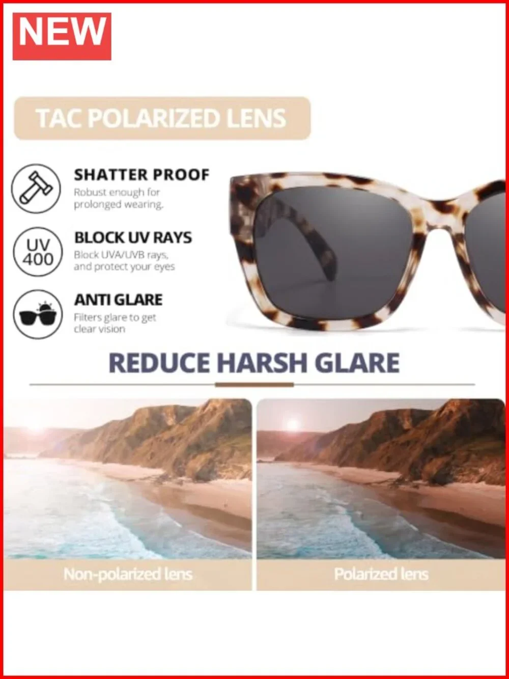 Polarized Sunglasses Fit Over Glasses for Women